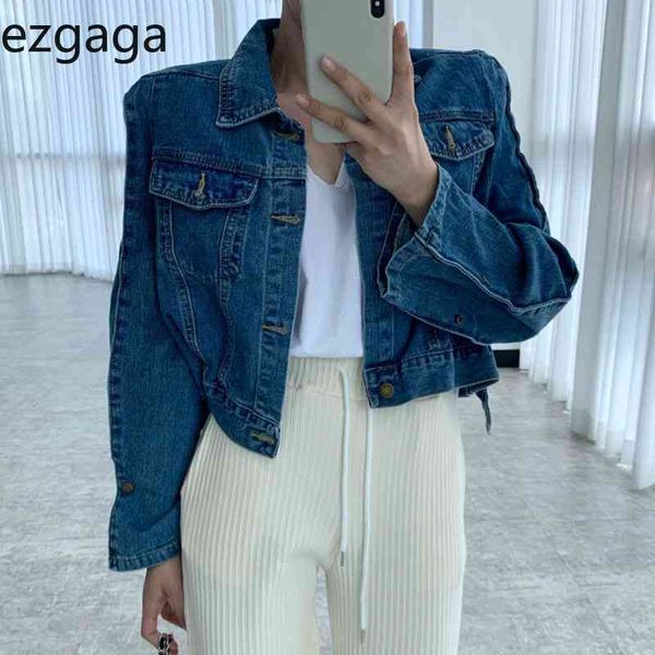 ezgaga women jackets korean chic vintage turn-down collar pockets loose crop spring fashion streetwear denim jackets 210430, Black;brown
ezgaga women jackets korean chic vintage turn-down collar pockets loose crop spring fashion streetwear denim jackets 210430, Black;brown
