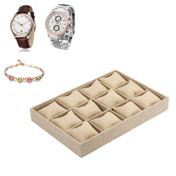watch boxes & cases 12 slots pillow bracelet display light yellow burlap watches storage tray holder packaging organizer for men, Black;blue
watch boxes & cases 12 slots pillow bracelet display light yellow burlap watches storage tray holder packaging organizer for men, Black;blue