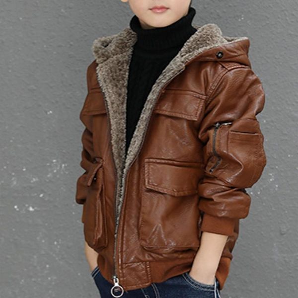 jackets leather boy coats winter fleece thickenss kids children outerwear autumn 2021bbt009, Blue;gray
jackets leather boy coats winter fleece thickenss kids children outerwear autumn 2021bbt009, Blue;gray