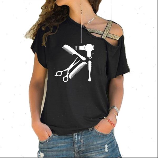womens t shirts art hair salon tee shirt hairstyle barber funny women tumblr fashion irregular skew cross bandage style, White
womens t shirts art hair salon tee shirt hairstyle barber funny women tumblr fashion irregular skew cross bandage style, White
