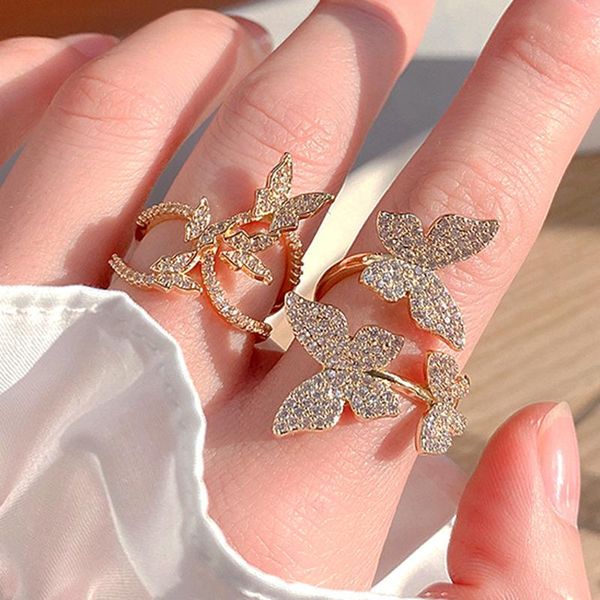 cluster rings romantic charming 14k real gold butterfly design for women jewelry adjustable open brilliant zirconia party fine gift, Golden;silver
cluster rings romantic charming 14k real gold butterfly design for women jewelry adjustable open brilliant zirconia party fine gift, Golden;silver