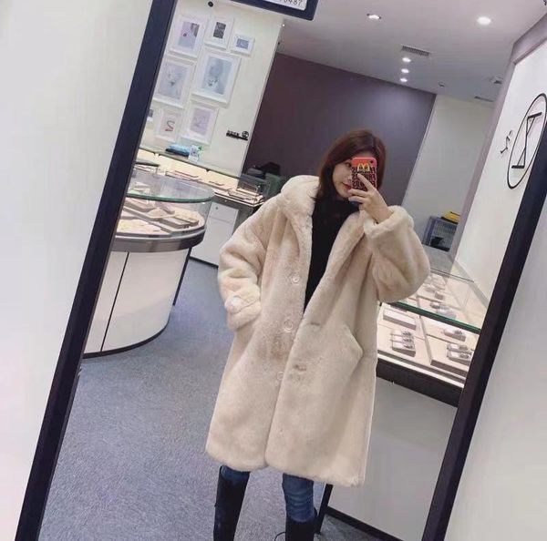2021 new winter women faux rabbit coat loose long fur coat large size hooded overcoat thick warm female plush coats, Black
2021 new winter women faux rabbit coat loose long fur coat large size hooded overcoat thick warm female plush coats, Black