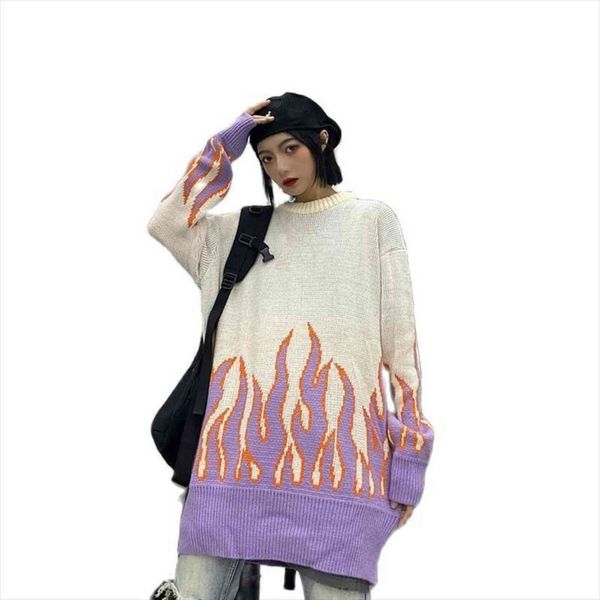 harajuku gothic style flame red women sweater y2k clothes winter oversized loose knitted sweaters female pullover fashion, White;black
harajuku gothic style flame red women sweater y2k clothes winter oversized loose knitted sweaters female pullover fashion, White;black