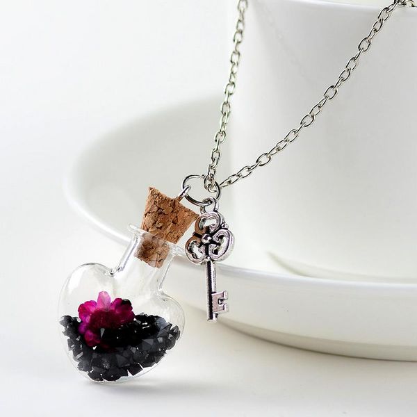 pendant necklaces brand drifting bottle lively pendent creative natural dry flowers women heart glass necklace girls gift, Silver
pendant necklaces brand drifting bottle lively pendent creative natural dry flowers women heart glass necklace girls gift, Silver