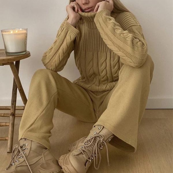 women's two piece pants twisted knit turtleneck pullover suit 2021 winter loose solid sweater wide leg trousers set female casual fashi, White
women's two piece pants twisted knit turtleneck pullover suit 2021 winter loose solid sweater wide leg trousers set female casual fashi, White