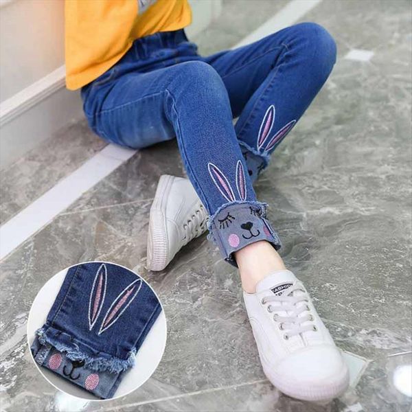 spring autumn girls cartoon rabbit jeans kids embroidery denim pants teenage for 3 12 years, Blue
spring autumn girls cartoon rabbit jeans kids embroidery denim pants teenage for 3 12 years, Blue