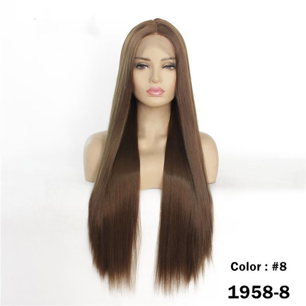 synthetic lacefrontal wig simulation human hair lace front wigs 12~26 inches silky straight high temperature silk pelucas 1958-8, Black;brown
synthetic lacefrontal wig simulation human hair lace front wigs 12~26 inches silky straight high temperature silk pelucas 1958-8, Black;brown