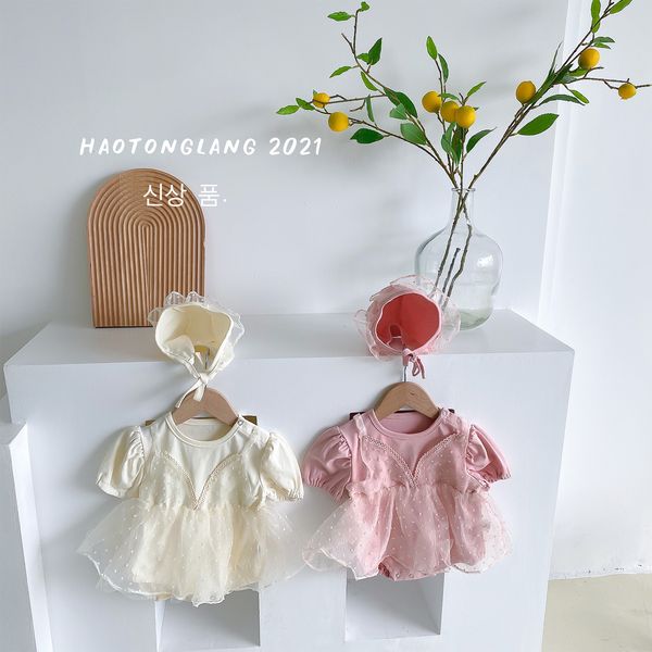 2022 summer girl child creeping suit lovely princess gauze dress baby girl loose short sleeve jumpsuit with hat, Blue
2022 summer girl child creeping suit lovely princess gauze dress baby girl loose short sleeve jumpsuit with hat, Blue