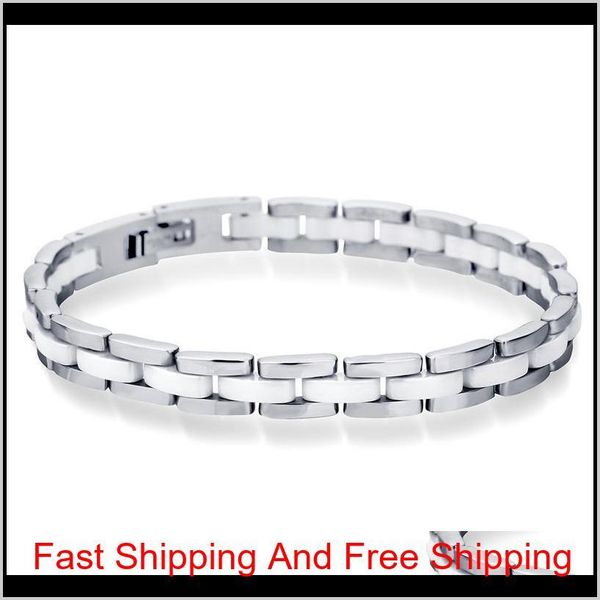 fashion wrist accessory chain stainless steel jewelry white ceramic bracelet man dcaj3 52plx, Black
fashion wrist accessory chain stainless steel jewelry white ceramic bracelet man dcaj3 52plx, Black