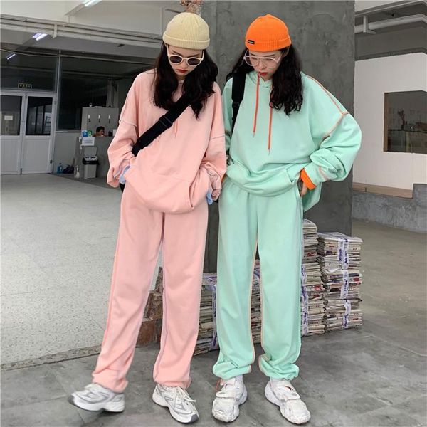 women's two piece pants 2021 spring and autumn sportswear suit loose fashion trend casual sports trousers sweater two-piece student, White
women's two piece pants 2021 spring and autumn sportswear suit loose fashion trend casual sports trousers sweater two-piece student, White