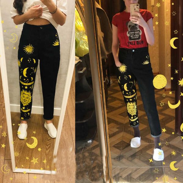20212021 digital moon star printed straight pants trendy pants jeans fashion printed ladies high waist young girls chic denim pants, Blue
20212021 digital moon star printed straight pants trendy pants jeans fashion printed ladies high waist young girls chic denim pants, Blue