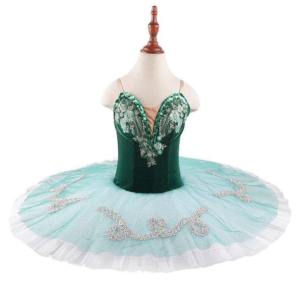 ballet stage wear green velvet pre- professional ballet tutu for child pancake tutu dance wear costumes stage ballet dress 7 layers of tulle, Black;red
ballet stage wear green velvet pre- professional ballet tutu for child pancake tutu dance wear costumes stage ballet dress 7 layers of tulle, Black;red