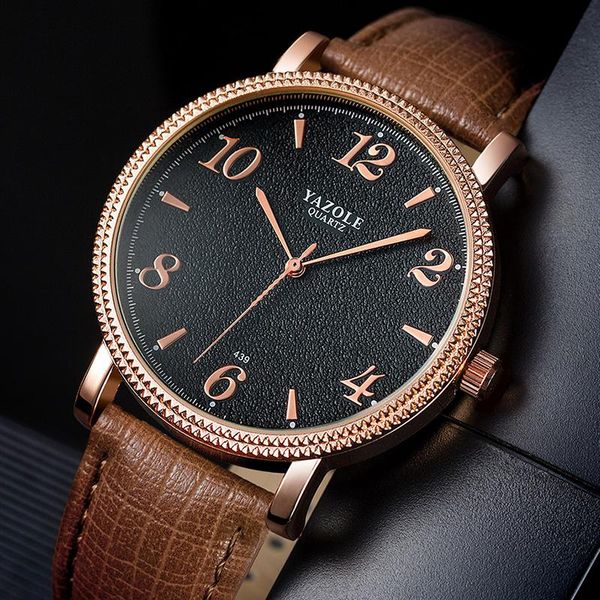 wristwatches yazole simple fashion men watch luxury large golden dial water resistant quartz movement relogio masculino 439, Slivery;brown
wristwatches yazole simple fashion men watch luxury large golden dial water resistant quartz movement relogio masculino 439, Slivery;brown
