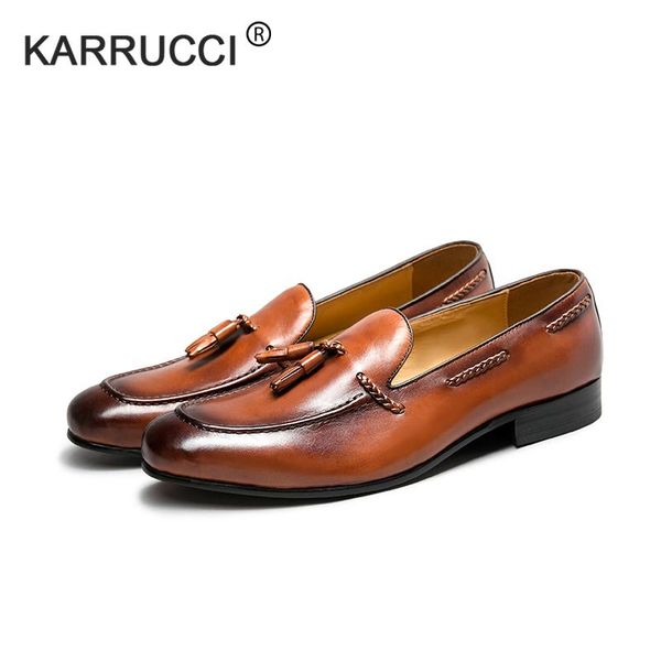 dress shoes karrucci 2021 genuine leather men italian handmade tassel elegant party luxury formal shpes plus size 39-50, Black
dress shoes karrucci 2021 genuine leather men italian handmade tassel elegant party luxury formal shpes plus size 39-50, Black
