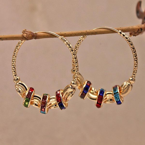 trendy round gold earring red green zircon hoop earrings for women girls fashion jewelry accessories wedding party daily gift & huggie, Golden;silver
trendy round gold earring red green zircon hoop earrings for women girls fashion jewelry accessories wedding party daily gift & huggie, Golden;silver