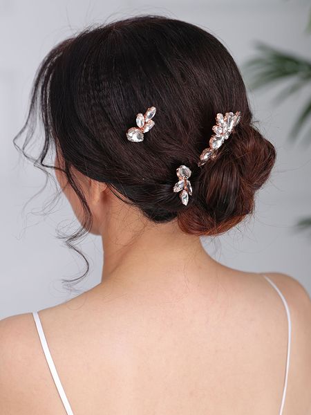 Fashion Rose gold Hair comb Trendy Headpieces Handmade Hair pins Banquet Headdress Chic set of Wedding Bridal Hair Accessories
Fashion Rose gold Hair comb Trendy Headpieces Handmade Hair pins Banquet Headdress Chic set of Wedding Bridal Hair Accessories