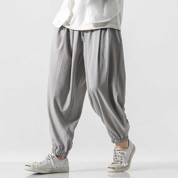 men's harem pants joggers sweatpants casual loose korean style 2021 cotton linen streetwear solid hip hop male trousers, Black
men's harem pants joggers sweatpants casual loose korean style 2021 cotton linen streetwear solid hip hop male trousers, Black