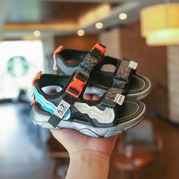 sandals children's 2021 summer handsome boy fashion color matching open-toed beach shoes korean version of the tid flats, Black;red
sandals children's 2021 summer handsome boy fashion color matching open-toed beach shoes korean version of the tid flats, Black;red