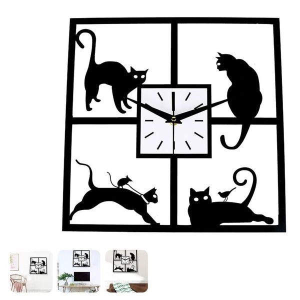wall clocks black cat clock square cute adorable battery powered hanging modeling decorative decoration for home
wall clocks black cat clock square cute adorable battery powered hanging modeling decorative decoration for home