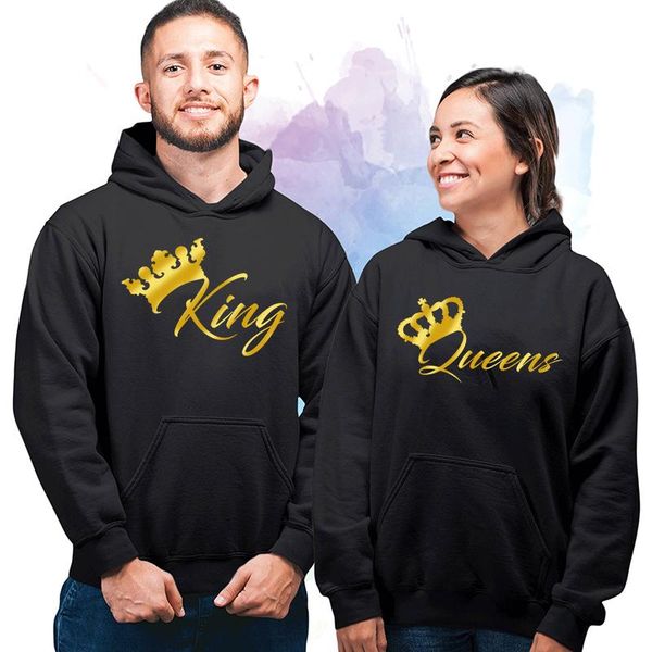 men's hoodies & sweatshirts king and queen print design couple hooded autumn winter streetwear casual pullovers sweatshirt, Black
men's hoodies & sweatshirts king and queen print design couple hooded autumn winter streetwear casual pullovers sweatshirt, Black