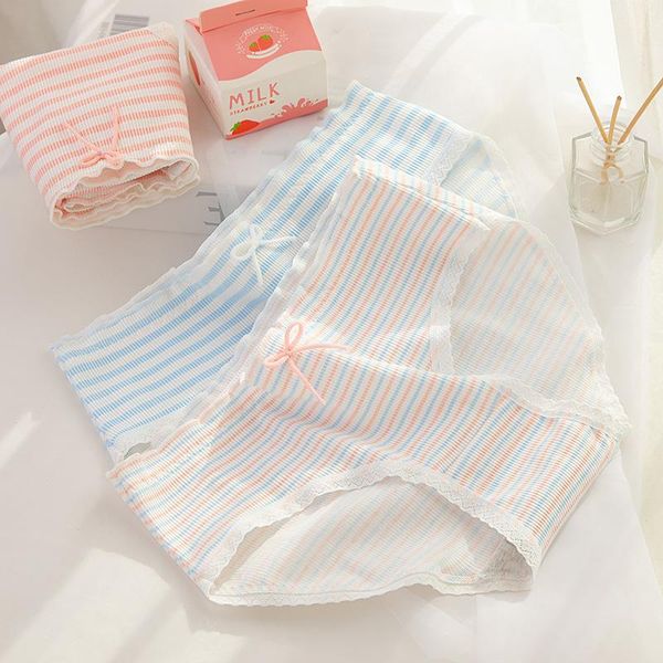 women's panties women striped seamless cotton bow underwear lace intimate breathable briefs female triangle underpants, Black;pink
women's panties women striped seamless cotton bow underwear lace intimate breathable briefs female triangle underpants, Black;pink