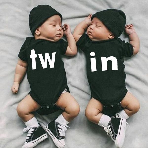 rompers born baby twins boys girls cute clothes tw and in letter print bodysuit short sleeve jumpsuit matching one piece outfits, Blue
rompers born baby twins boys girls cute clothes tw and in letter print bodysuit short sleeve jumpsuit matching one piece outfits, Blue
