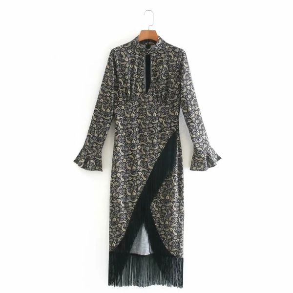 women paisley printing tassels decoration midi dress vintage femme long sleeve loose clothes casual vestido d6609 210430, Black;gray
women paisley printing tassels decoration midi dress vintage femme long sleeve loose clothes casual vestido d6609 210430, Black;gray