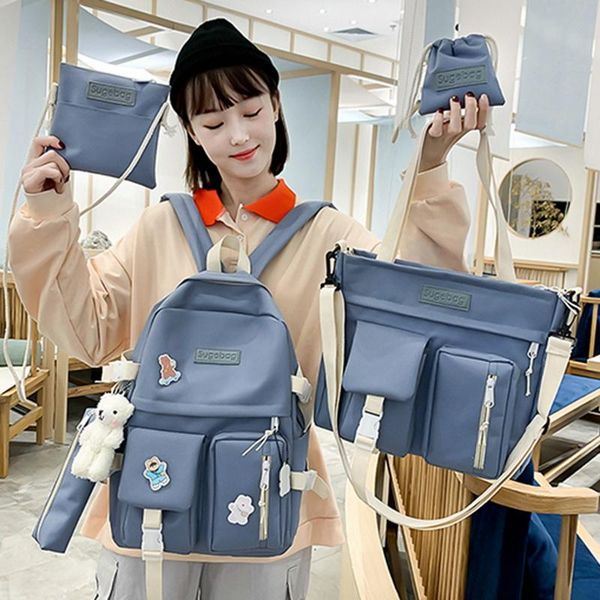 school bags canvas backpacks 5pcs/set for girls women lovely teenage bookbags student travel shoulder ladies
school bags canvas backpacks 5pcs/set for girls women lovely teenage bookbags student travel shoulder ladies