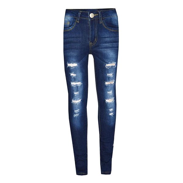 kids boys girls clothes denim pants 3-14 years old childrens fashion tight hole pocket button zipper long jeans pencil trousers, Blue
kids boys girls clothes denim pants 3-14 years old childrens fashion tight hole pocket button zipper long jeans pencil trousers, Blue
