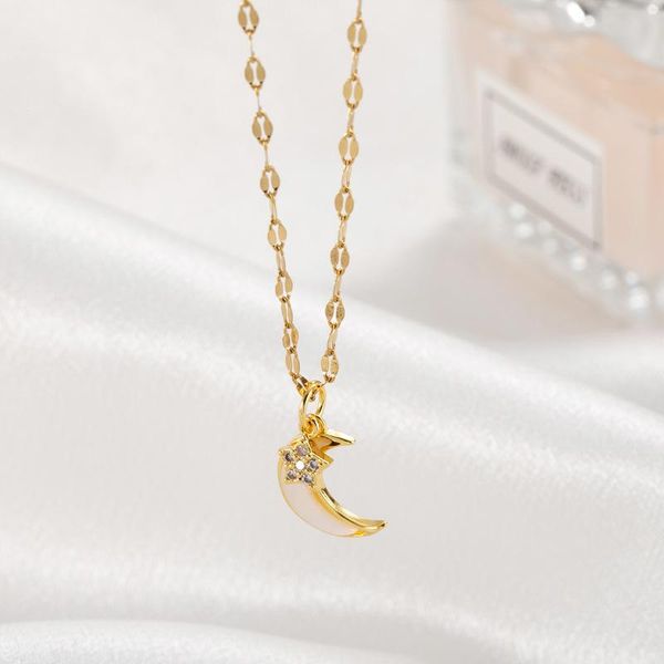 pendant necklaces 2021 trendy shell star moon stainless steel women exquisite no fade ladies daily jewelry female party gift, Silver
pendant necklaces 2021 trendy shell star moon stainless steel women exquisite no fade ladies daily jewelry female party gift, Silver