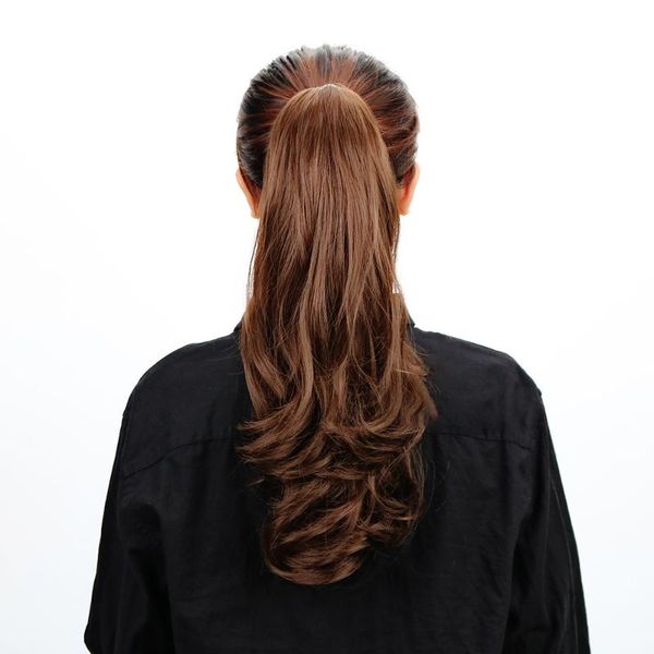 synthetic wigs 18"synthetic claw clip on ponytail hair pieces long curly in human heat resistant, Black
synthetic wigs 18"synthetic claw clip on ponytail hair pieces long curly in human heat resistant, Black