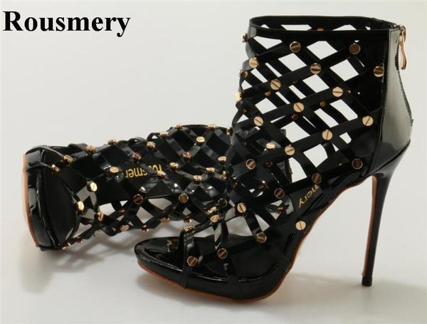women design open toe gold spike cage high heel sandals black cut-out gladiator formal dress shoes
women design open toe gold spike cage high heel sandals black cut-out gladiator formal dress shoes