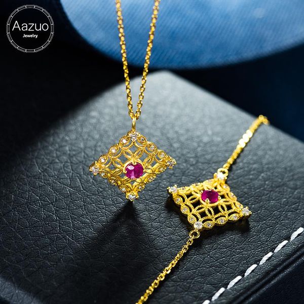 aazuo 18k jewelry set yellow gold real diamond natrual ruby square necklace bracelet gift for women engagement party au750 40cm bracelet, ea, Black
aazuo 18k jewelry set yellow gold real diamond natrual ruby square necklace bracelet gift for women engagement party au750 40cm bracelet, ea, Black