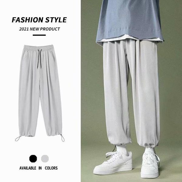 men's pants summer light weight men 2022 thin elastic straight trouser korean streetwear casual jogger baggy sweatpant, Black
men's pants summer light weight men 2022 thin elastic straight trouser korean streetwear casual jogger baggy sweatpant, Black