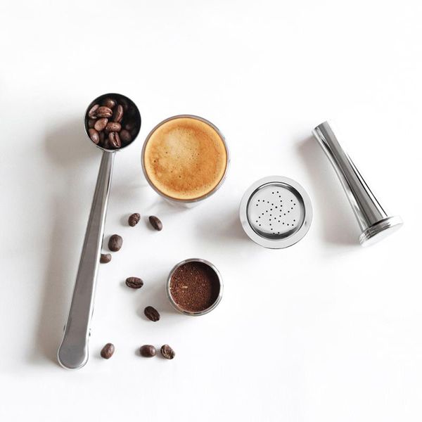 coffee filters reusable stainless steel crema tamper spoon for cappuccino espresso powder hammer
coffee filters reusable stainless steel crema tamper spoon for cappuccino espresso powder hammer