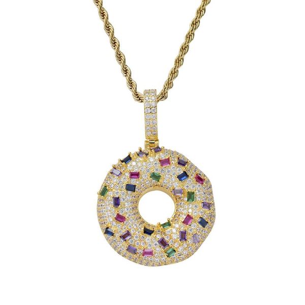 pendant necklaces colored donuts & necklace 18k gold plated lab diamond iced out chain bling fashion hip hop jewelry, Silver
pendant necklaces colored donuts & necklace 18k gold plated lab diamond iced out chain bling fashion hip hop jewelry, Silver