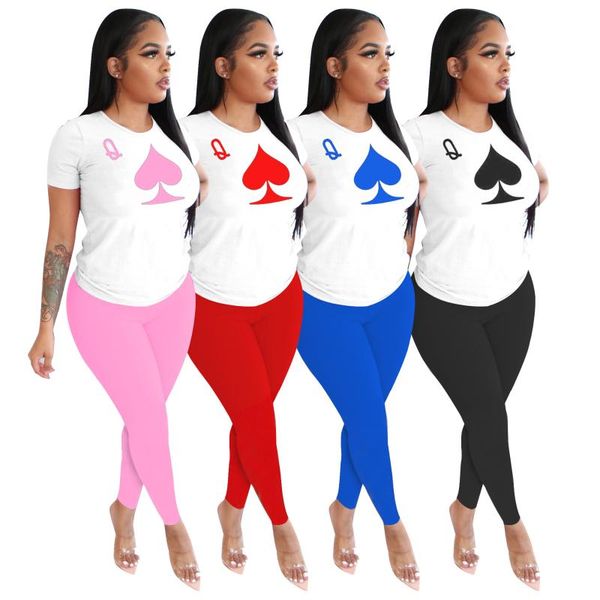 women's tracksuits fitness lounge wear women sport poker card q two piece set t-shirt +jogger sweatpant suit tracksuit matching outfit, Gray
women's tracksuits fitness lounge wear women sport poker card q two piece set t-shirt +jogger sweatpant suit tracksuit matching outfit, Gray