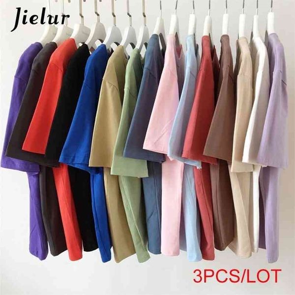 3pcs/lot tee female 15 colors basic casual o-neck tshirt women harajuku summer short sleeve white t shirt s-xl 210426
3pcs/lot tee female 15 colors basic casual o-neck tshirt women harajuku summer short sleeve white t shirt s-xl 210426