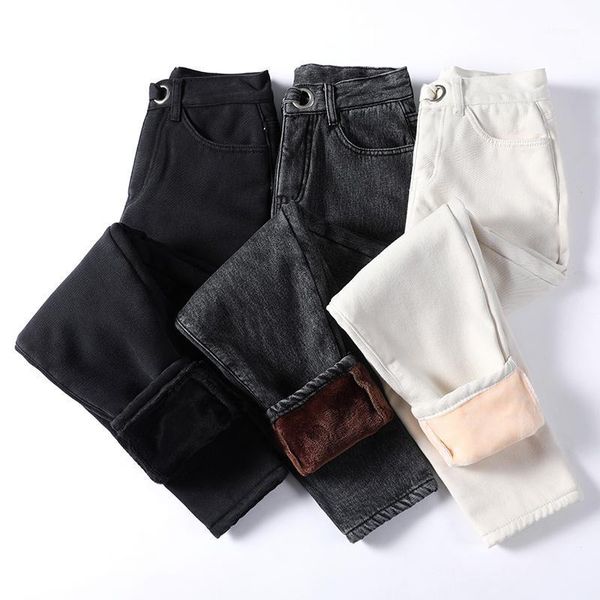 women winter thicken harem pants 2021 solid jeans high waist fleeces denim trousers casual candy color warm jean pant p9558 women's, Blue
women winter thicken harem pants 2021 solid jeans high waist fleeces denim trousers casual candy color warm jean pant p9558 women's, Blue