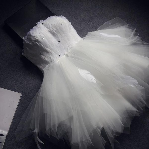 bridesmaid dress feather short performance lady girl princess sweat ball party evening gown, White;pink
bridesmaid dress feather short performance lady girl princess sweat ball party evening gown, White;pink