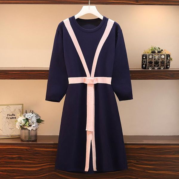 casual dresses the korean version of autumn dress 2021 is a slim knitted with large size and slight fat mm stitching temperame, Black;gray
casual dresses the korean version of autumn dress 2021 is a slim knitted with large size and slight fat mm stitching temperame, Black;gray