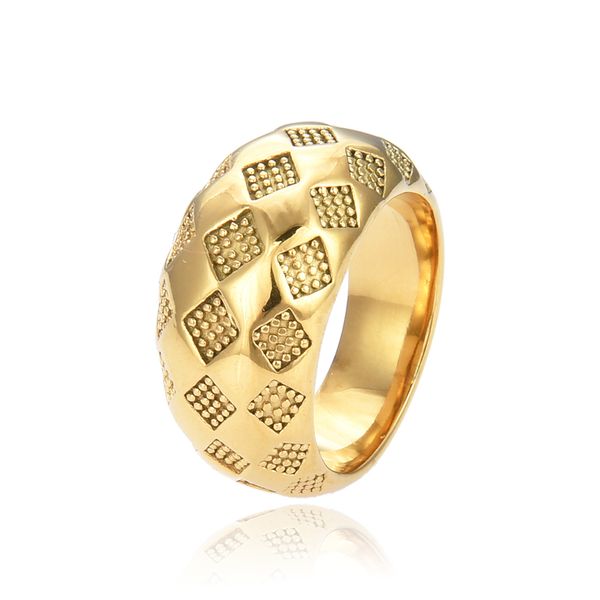 fysara stainless steel jewelry round geometric ring texture metal 18 k plated simple ring , Silver
fysara stainless steel jewelry round geometric ring texture metal 18 k plated simple ring , Silver