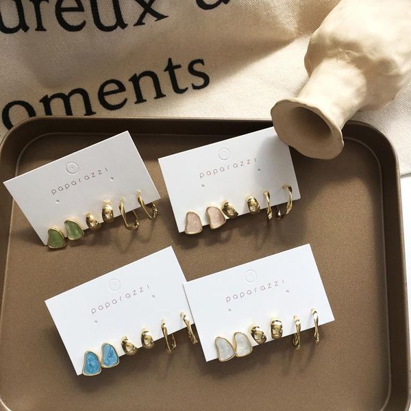 hoop & huggie women's earrings 3 pieces pendant multi-colored marble vintage metal retro 2021 trendy fashion female jewelry, Golden;silver
hoop & huggie women's earrings 3 pieces pendant multi-colored marble vintage metal retro 2021 trendy fashion female jewelry, Golden;silver