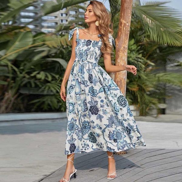 casual dresses super chic floral shirred knot shoulder dress sleeveless elegant ladies cotton long boho 2022 spring summer, Black;gray
casual dresses super chic floral shirred knot shoulder dress sleeveless elegant ladies cotton long boho 2022 spring summer, Black;gray