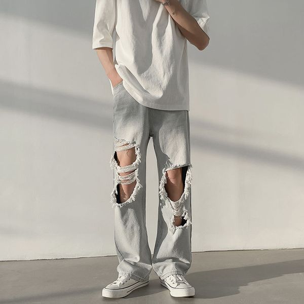 Summer Ripped Baggy Jeans Mens Fashion Wide-leg Jeans Men Streetwear Loose Hip-hop Hole Straight Denim Trousers Mens -2XL, Light blue
Summer Ripped Baggy Jeans Mens Fashion Wide-leg Jeans Men Streetwear Loose Hip-hop Hole Straight Denim Trousers Mens -2XL, Light blue