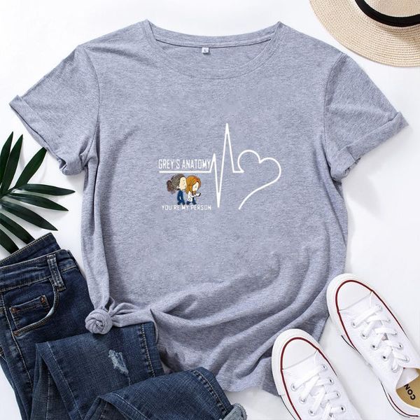 grey's anatomy graphic t-shirt women funny cotton printed t shirt round neck tshirt streetwear camiseta mujer women's, White
grey's anatomy graphic t-shirt women funny cotton printed t shirt round neck tshirt streetwear camiseta mujer women's, White