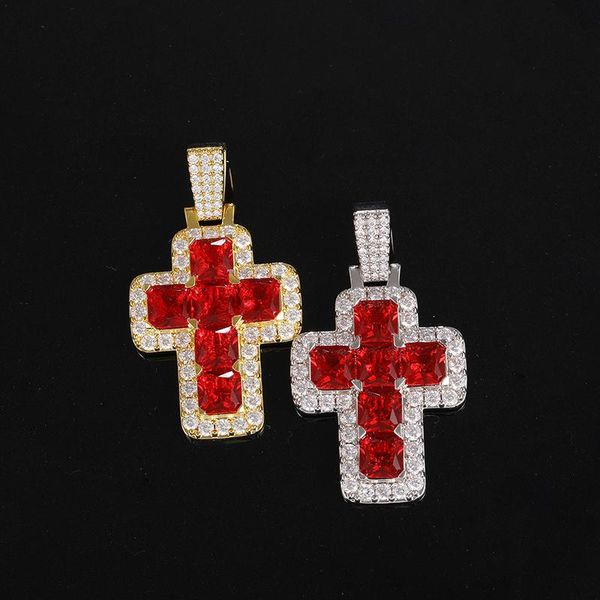 pendant necklaces red crystal cross hip hop iced out cubic zirconia stones pendants men charm tennis chain jewelry with solid back, Silver
pendant necklaces red crystal cross hip hop iced out cubic zirconia stones pendants men charm tennis chain jewelry with solid back, Silver