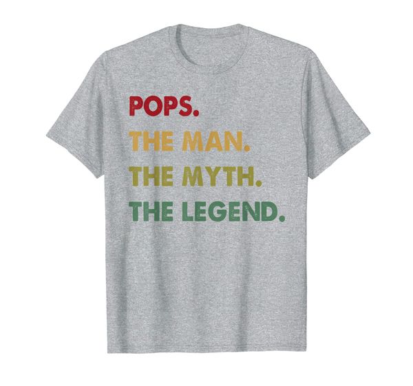 pops the man the myth the legend t shirt t-shirt, White;black