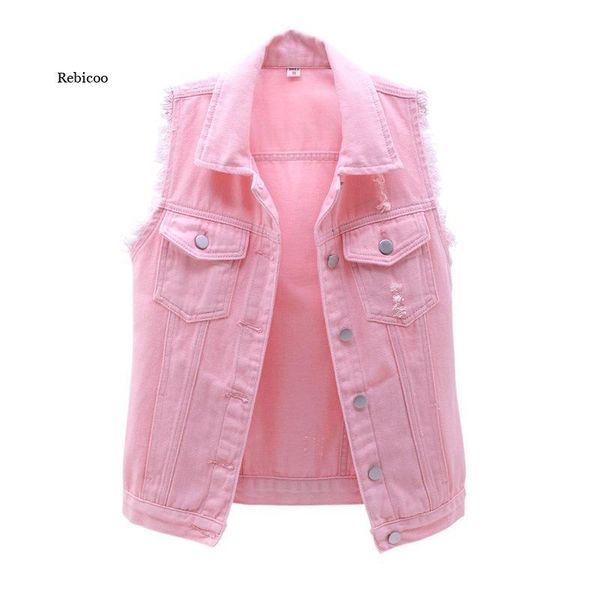 women's vests spring autumn women denim vest sleeveless waistcoat casual plus size jeans jackets, Black;white
women's vests spring autumn women denim vest sleeveless waistcoat casual plus size jeans jackets, Black;white