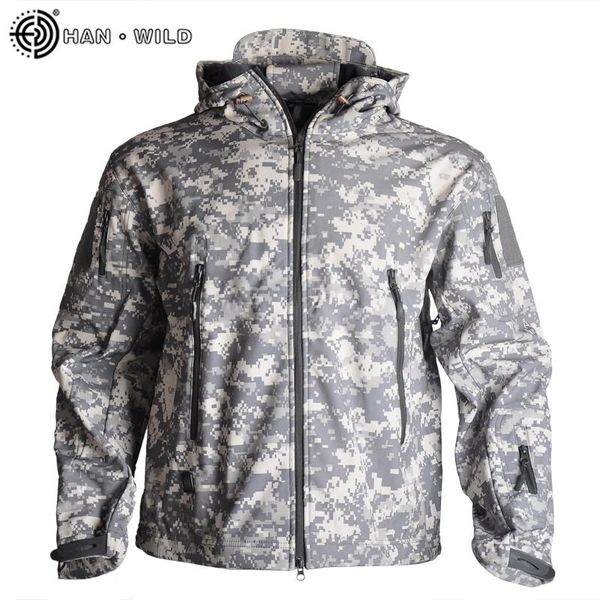 clothing sets han wild autumn men's military camouflage fleece jacket army tactical multicam male windbreakers, White
clothing sets han wild autumn men's military camouflage fleece jacket army tactical multicam male windbreakers, White